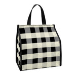 Beige And Black Buffalo Check Print Insulated Lunch Tote
