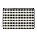 Beige And Black Buffalo Check Print Kitchen Mat