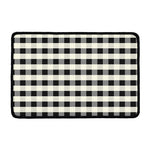 Beige And Black Buffalo Check Print Kitchen Mat