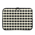 Beige And Black Buffalo Check Print Laptop Sleeve
