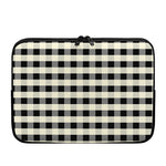 Beige And Black Buffalo Check Print Laptop Sleeve