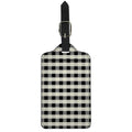 Beige And Black Buffalo Check Print Luggage Tag
