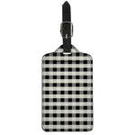 Beige And Black Buffalo Check Print Luggage Tag