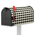 Beige And Black Buffalo Check Print Mailbox Cover