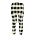 Beige And Black Buffalo Check Print Men's Leggings