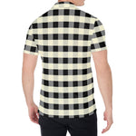 Beige And Black Buffalo Check Print Men's Shirt