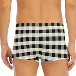Beige And Black Buffalo Check Print Men's Short Boxer Briefs