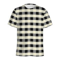 Beige And Black Buffalo Check Print Men's Athletic T-Shirt