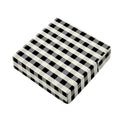 Beige And Black Buffalo Check Print Outdoor Seat Cushion Cover