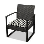 Beige And Black Buffalo Check Print Outdoor Seat Cushion Cover