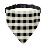 Beige And Black Buffalo Check Print Over The Collar Dog Bandana