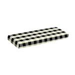 Beige And Black Buffalo Check Print Piano Keyboard Cover