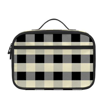 Beige And Black Buffalo Check Print Portable Lunch Bag
