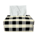 Beige And Black Buffalo Check Print Rectangle Tissue Box Cover