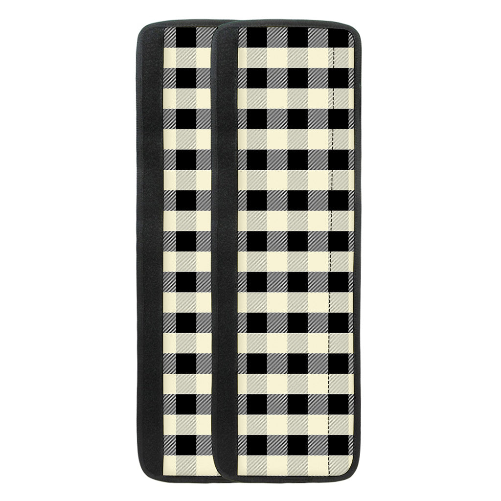 Beige And Black Buffalo Check Print Refrigerator Handle Covers