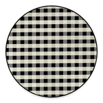 Beige And Black Buffalo Check Print Round Floor Mat
