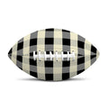 Beige And Black Buffalo Check Print Rugby Ball