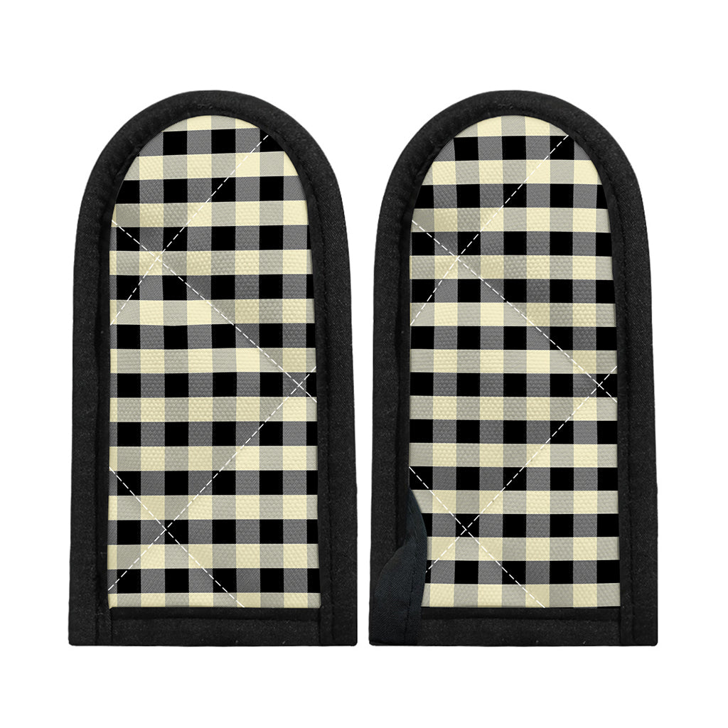 Beige And Black Buffalo Check Print Skillet Handle Cover