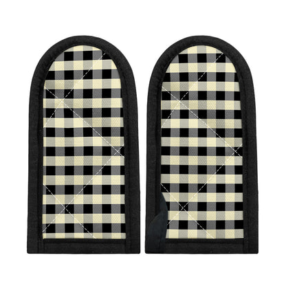 Beige And Black Buffalo Check Print Skillet Handle Cover