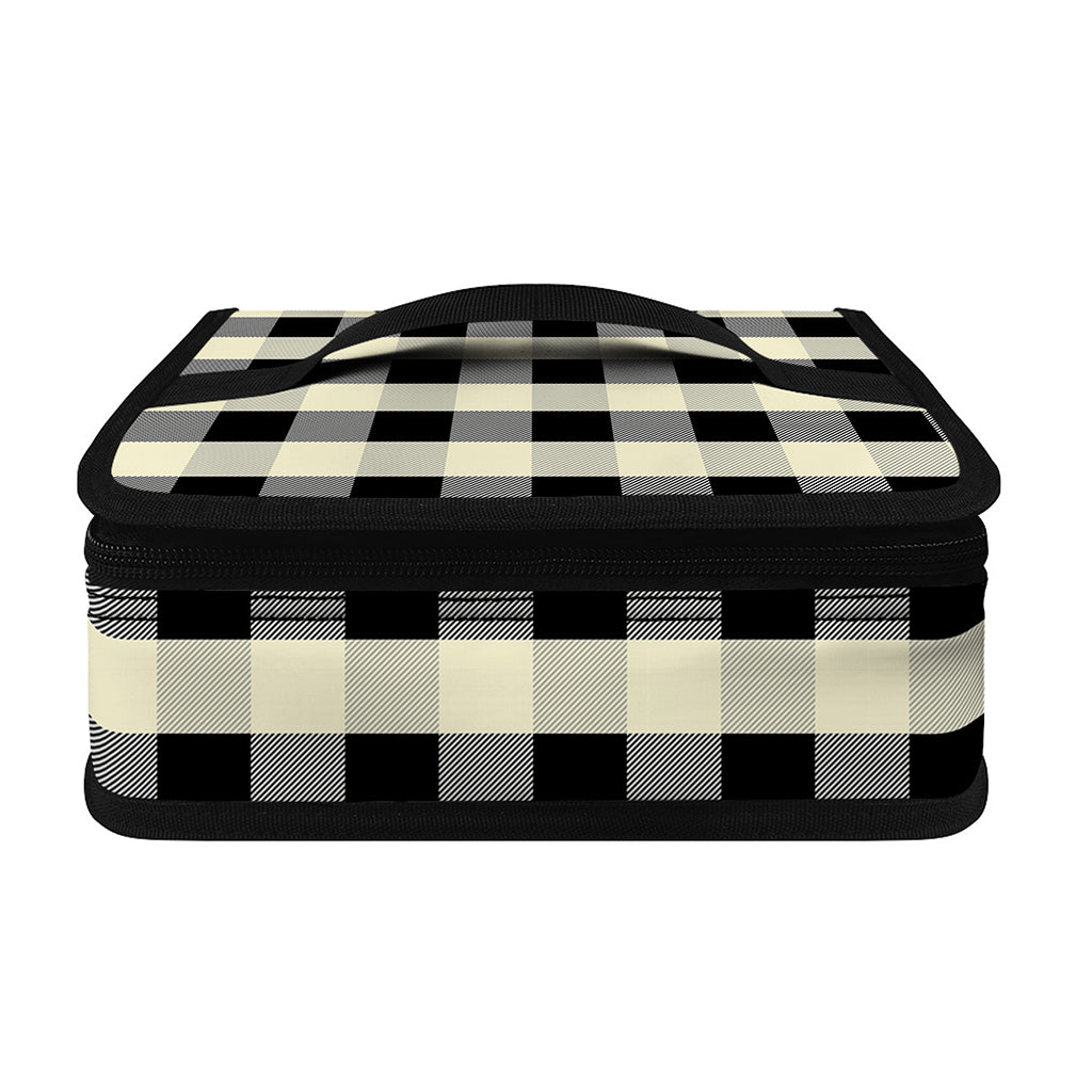Beige And Black Buffalo Check Print Small Lunch Bag