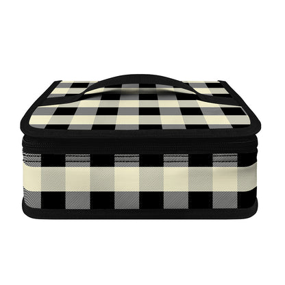 Beige And Black Buffalo Check Print Small Lunch Bag