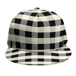 Beige And Black Buffalo Check Print Snapback Cap
