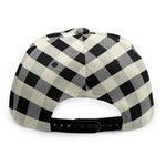 Beige And Black Buffalo Check Print Snapback Cap