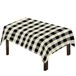 Beige And Black Buffalo Check Print Tablecloth