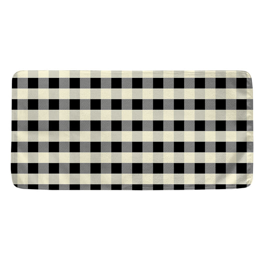 Beige And Black Buffalo Check Print Towel