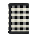 Beige And Black Buffalo Check Print Trifold Wallet