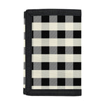 Beige And Black Buffalo Check Print Trifold Wallet