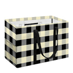 Beige And Black Buffalo Check Print Utility Tote Bag