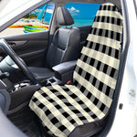 Beige And Black Buffalo Check Print Waterproof Car Seat Cover