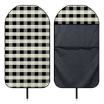 Beige And Black Buffalo Check Print Waterproof Car Seat Cover