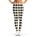 Beige And Black Buffalo Check Print Women's Leggings