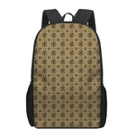 Beige And Black Orthodox Pattern Print 17 Inch Backpack