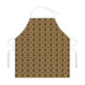 Beige And Black Orthodox Pattern Print Adjustable Apron