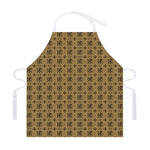 Beige And Black Orthodox Pattern Print Adjustable Apron