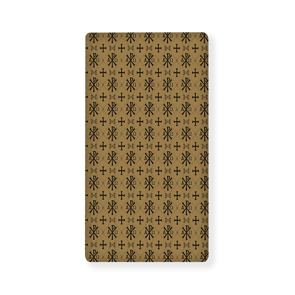 Beige And Black Orthodox Pattern Print Baby Crib Sheet