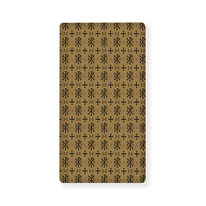 Beige And Black Orthodox Pattern Print Baby Crib Sheet