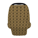 Beige And Black Orthodox Pattern Print Baby Seat Cover