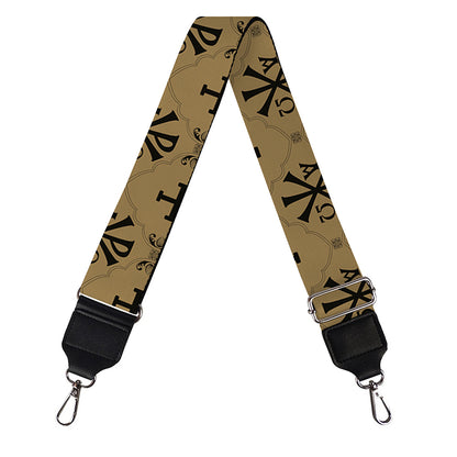 Beige And Black Orthodox Pattern Print Bag Strap