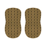 Beige And Black Orthodox Pattern Print Bar Stool Covers