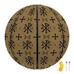 Beige And Black Orthodox Pattern Print Basketball