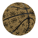 Beige And Black Orthodox Pattern Print Basketball