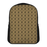 Beige And Black Orthodox Pattern Print Casual Backpack