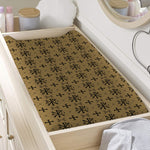 Beige And Black Orthodox Pattern Print Changing Pad Cover