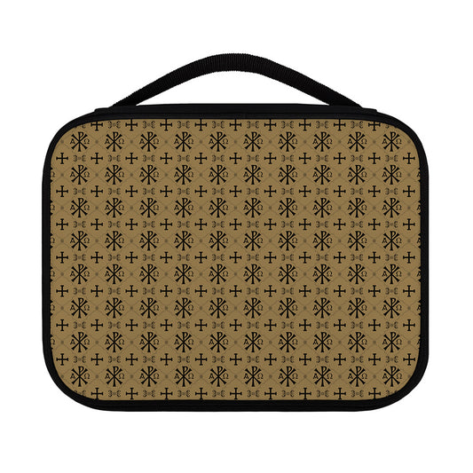 Beige And Black Orthodox Pattern Print Classic Bible Case