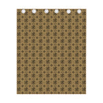 Beige And Black Orthodox Pattern Print Curtain
