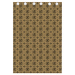 Beige And Black Orthodox Pattern Print Curtain